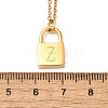 304 Stainless Steel Rolo Chain Pendant Necklaces NJEW-S444-01G-26-3