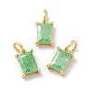 Real 18K Gold Plated Brass Micro Pave Cubic Zirconia Pendants KK-M243-08G-03-1