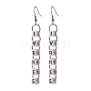 Word Ivrhes Long Brass Dangle Earrings for Women EJEW-JE04753-4