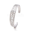 Non-Tarnish 304 Stainless Steel Cuff Bangles BJEW-M234-02P-7