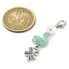 Natural Green Aventurine Chip Pendant Decorations HJEW-JM02712-01-3