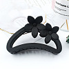 Amber Color Hollow Hair Clip with Matte Half Round Arc Flower. ST9175296-1