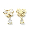 Brass Pave Cubic Zirconia Pendants KK-G462-46KCG-1