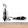 Natural & Synthetic Mixed Gemstone Faceted Pointed Bullet Big Pendants G-L524-19P-4