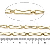 Rack Plating Brass Hour-glass Shaped Link Chains CHC-G023-01G-2