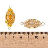 Natural Gemstone & Glass Seed Beads Connector Charms PALLOY-MZ01403-3