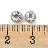 Brass Micro Pave Clear Cubic Zirconia Beads KK-G490-16P-2