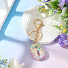 Number 6 Transparent Resin Keychains KEYC-TADJ0001-10F-3