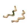 Ion Plating(IP) 304 Stainless Steel Enamel Pendants STAS-M340-04G-2