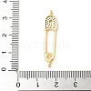 Brass Micro Pave Cubic Zirconia Connector Charms KK-U053-09G-3