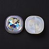 Rainbow Iridescent Plating Acrylic Cabochons OACR-E011-06-3