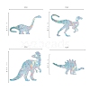 Custom Dinosaur Shape Waterproof PVC Laser Adhesive Stickers DIY-WH0256-013-3