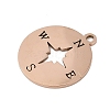 Ion Plating(IP) 304 Stainless Steel Pendants STAS-T044-236RG-2