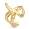 Rack Plating Brass Cuff Finger Rings for Women RJEW-C114-13J-G-1