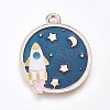 Alloy Enamel Pendants X-ENAM-O035-17G-1