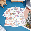 CRASPIRE 8 Sheets 8 Style Love and Peace Theme Paper Body Art Tattoos Stickers DIY-CP0007-55-5