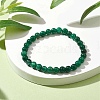 Natural Emerald Beaded Bracelets BJEW-JB10214-02-2