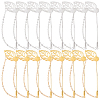 40Pcs 2 Styles Leaf Stainless Steel Round Tray Stick Lapel Pins JEWB-SC0001-75A-1