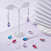 AHADERMAKER 60Pcs 6 Colors Glass Rhinestone Pendants EGLA-GA0001-10-4