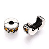 Brass Rhinestone European Clasps KK-N291-01AS-09-2