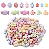 400Pcs 5 Styles Craft Style Acrylic Beads MACR-YW0003-14-1