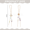 2Pcs 2 Styles Porcelain Bead Mobile Straps HJEW-LP0001-83-2