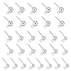 30Pcs 3 Size 304 Stainless Steel Ball Stud Earring Post STAS-LS0001-06S-3