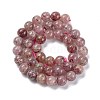 Natural Strawberry Quartz Beads Strands G-J373-16-9mm-5