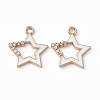 Alloy Rhinestone Pendants PALLOY-P287-09G-01-2