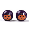 Halloween Theme Wood European Beads WOOD-N016-04C-3