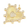 Brass Micro Pave Clear Cubic Zirconia Pendants KK-L275-71L-G-2