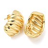 Rack Plated Chunky Teardrop Brass Stud Earrings for Women EJEW-Z048-12G-2