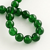 Dyed Natural Jade Round Bead Strands G-Q937-13-2