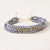 Bohemian Style Glass Beaded Braided Bead Bracelets IT8808-3-1