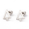 Non-Tarnish 201 Stainless Steel Stud Earring Findings EJEW-A071-19P-1