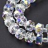 Electroplate Transparent Glass Beads Strands X-EGLA-H101-03A-4