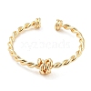 Brass Twist Knot Open Cuff Rings X-RJEW-K254-03G-2