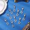 10Pcs Alloy Star Shoe Charms HJEW-JM02876-1