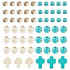 246Pcs 6 Styles Dyed Synthetic Turquoise Beads G-TA0003-31-2