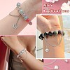 9Pcs 9 Styles Zinc Alloy European Safety Chains with Dangle Charms HJEW-CJ0001-23-7
