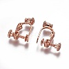 Brass Screw Clip-on Earring Converters Findings KK-F785-04RG-2