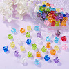 100Pcs UV Plating Transparent Acrylic European Beads TACR-TA0001-93A-5