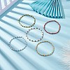 5Pcs 5 Color Glass Seed Beaded Stretch Bracelets Set for Women BJEW-JB08618-2