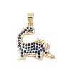 Brass Micro Pave Cubic Zirconia Pendants KK-E111-45E-G-1