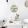 Wooden Hanging Plate HJEW-WH0027-009-4