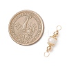 Natural Cultured Freshwater Pearl Potato Links Connector Charms PALLOY-JF04754-2