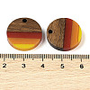 Pride Rainbow Theme Resin & Walnut Wood Pendants WOOD-K012-07A-3