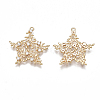 Brass Filigree Pendants KK-T038-360G-2
