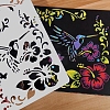 Fairy/Flower/Animal Pattern Eco-Friendly PET Plastic Hollow Painting Silhouette Stencil DRAW-PW0008-01-3