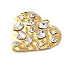 304 Stainless Steel Cubic Zirconia Pendants X-STAS-Z182-07G-01-2
